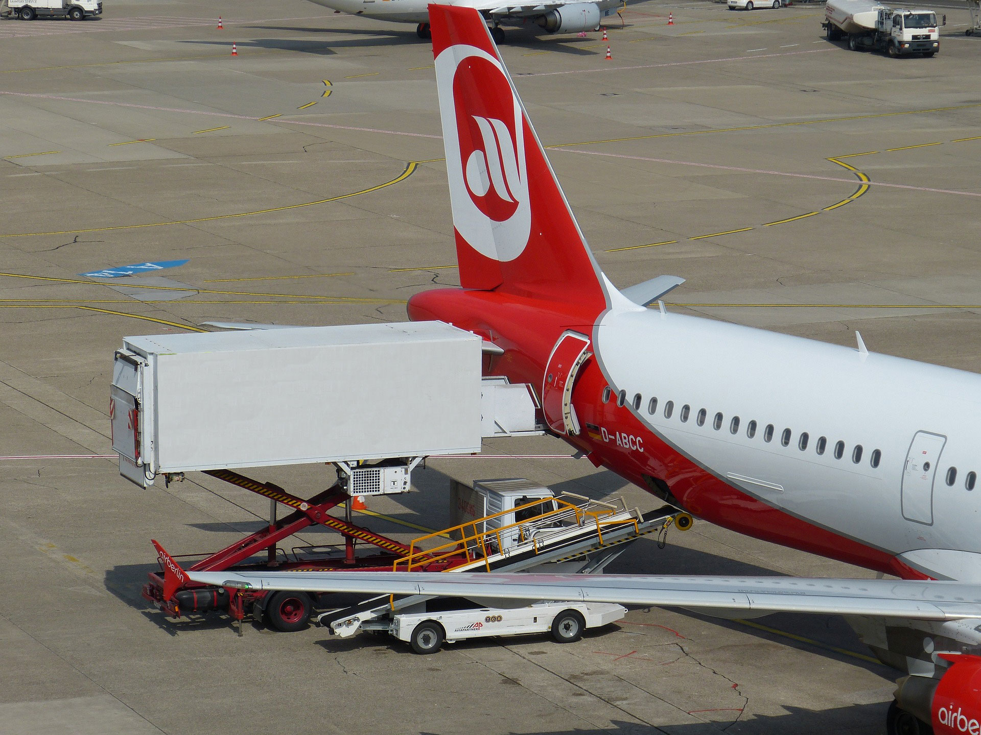 Cargo airplane at the airport